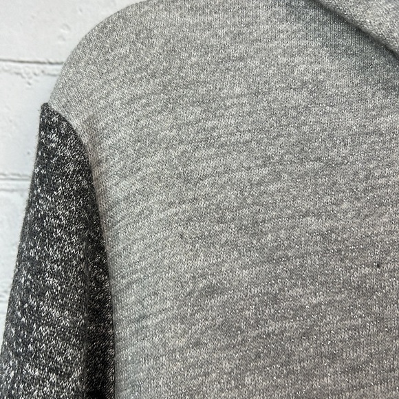 Style & Co Gray Metallic Color block Hoodie Sweatshirt Size XL - Picture 6 of 7